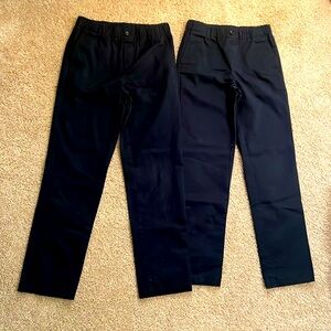 Lot of 2 Lands Inn pull on navy blue uniform pants with adjustable waistband
